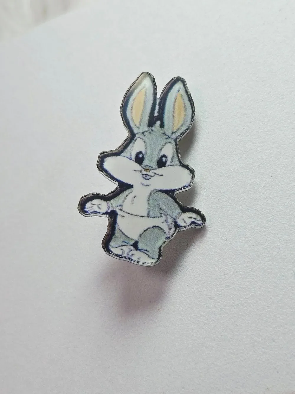 Baby Bunny Lapel Pin Cartoon Rabbit Acrylic Looney Tunes Bugs Nostalgic Chic